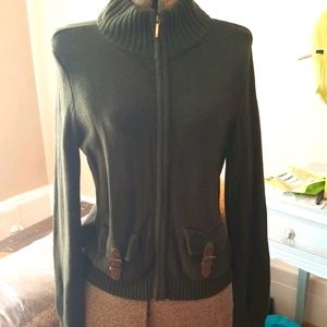 Chaps womens zip cardigan